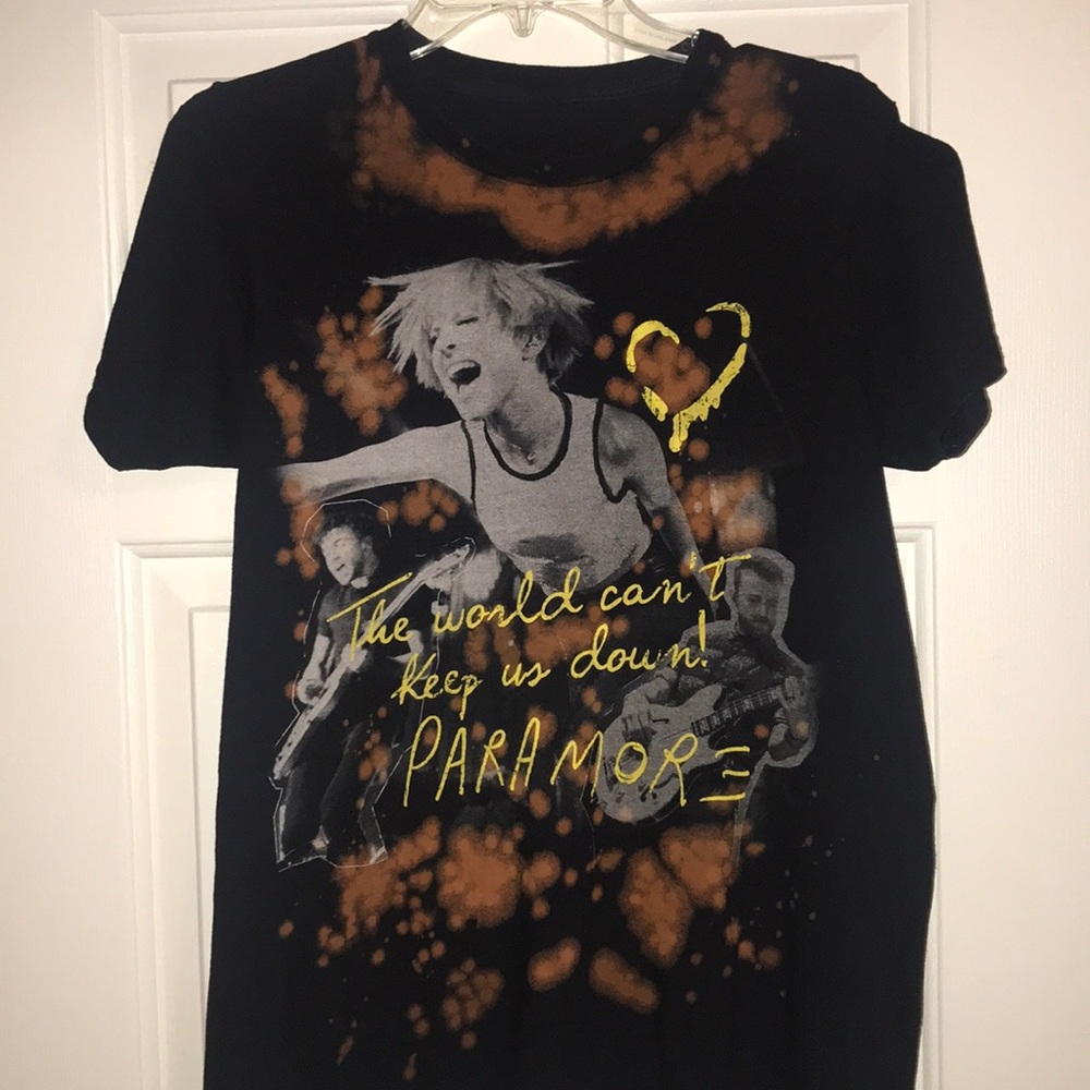 Paramore bleached/tie dye T-shirt